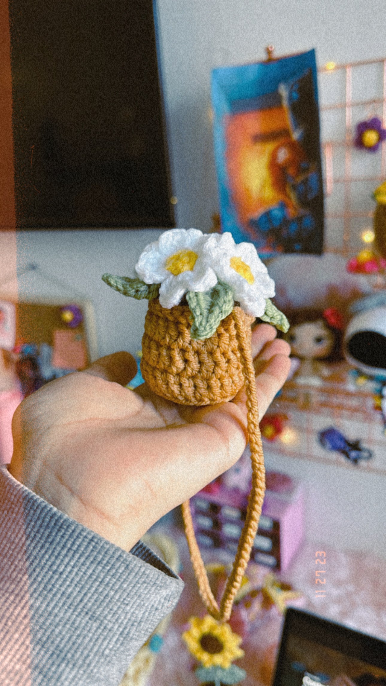 Macetita Colgante Margaritas🌼