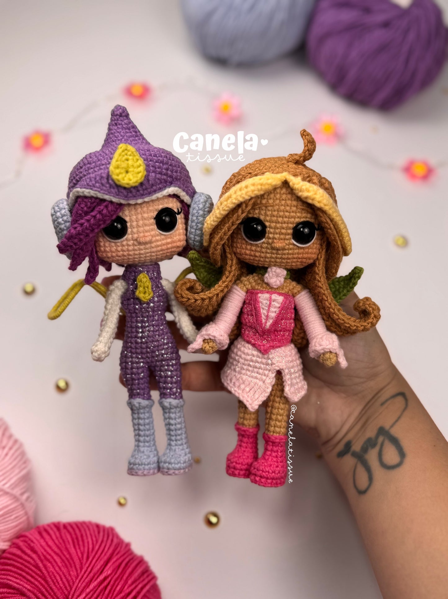 Patrón PDF DÚO Tecna y Flora | Club Winx ✨