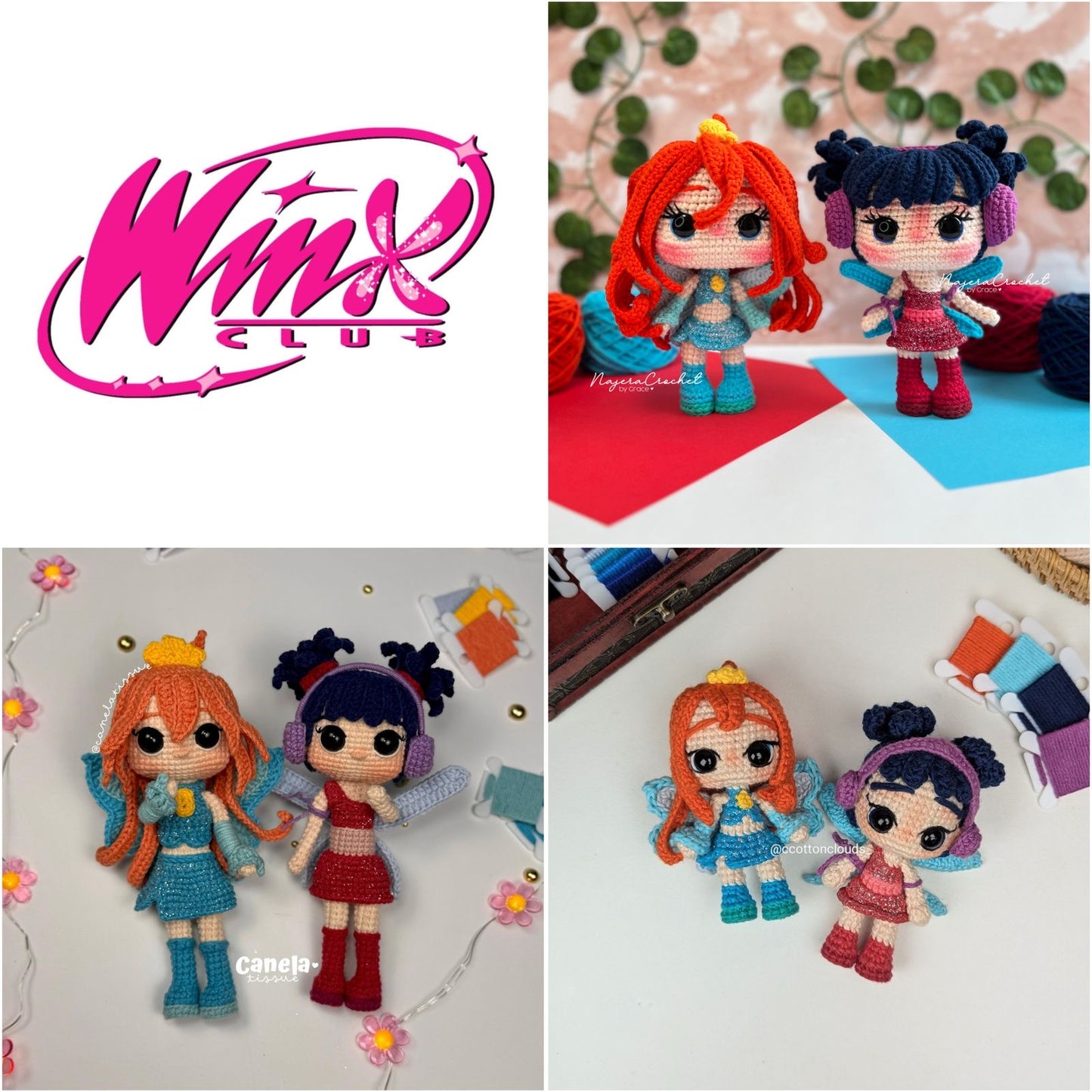 Patrón PDF Pack Bloom y Musa | Club Winx ✨