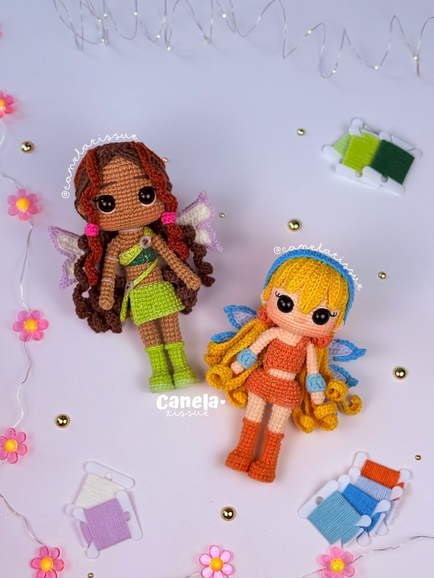 Patrón PDF DÚO Stela y Aisha | Club Winx ✨