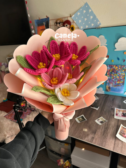 Ramo de tulipanes fucsia 🌷✨